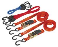 Sealey TD285SBD - Tie Down & Bungee Cord Set 6pc