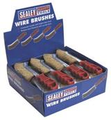 Sealey WB05DB24 - Wire Brush Brassed Steel Plastic Handle Display Pack of 24