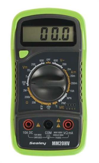 Sealey MM20HV - Digital Multimeter 8 Function with Thermocouple Hi-Vis