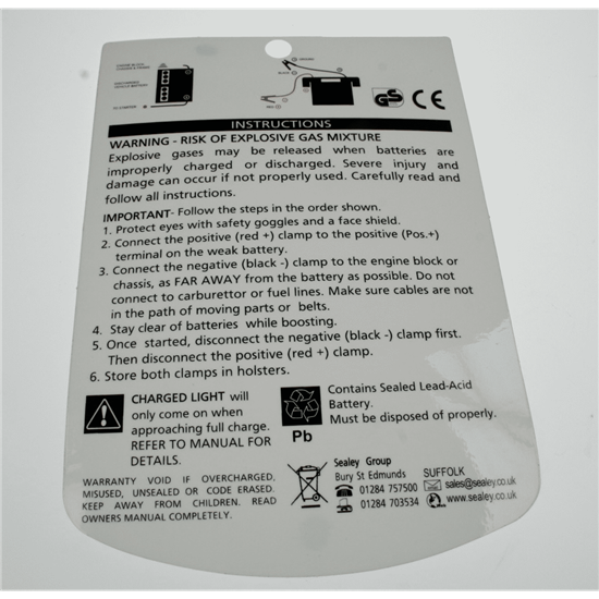 Sealey Rs102.L1 - Back Label For Rs102