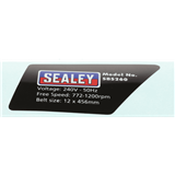 Sealey Sbs260.38 - Housing Label, Right Side
