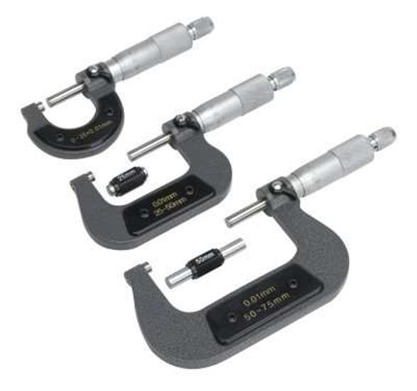 Sealey AK9651M - Micrometer Set 3pc Metric