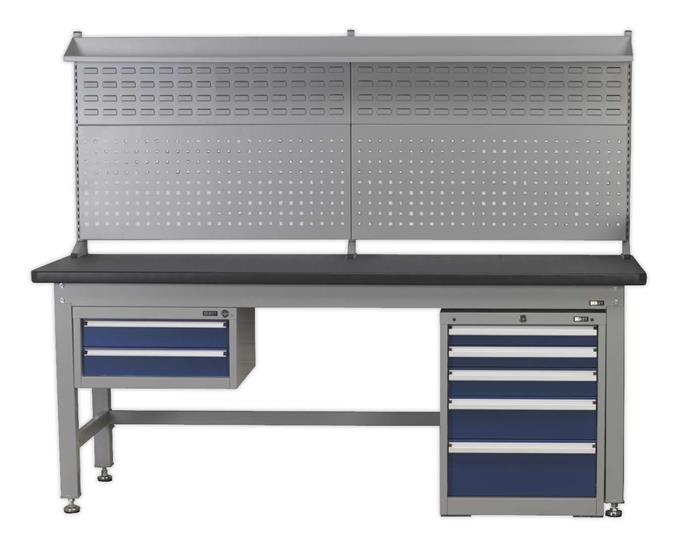 Sealey API2100COMB02 - 2.1mtr Complete Industrial Workstation & Cabinet Combo