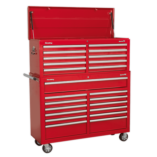 Sealey AP52COMBO1 - Tool Chest Combination 23 Drawer with Ball Bearing Slides - Red