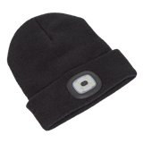 Sealey LED185 - Beanie Hat 4 SMD LED USB Rechargeable