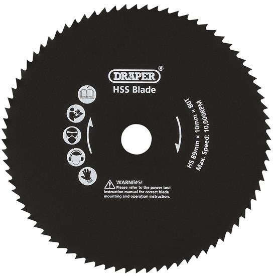 Draper 25914 (YMPS600SF) - 89mm Metal Cut Blade for Storm Force® Mini Plunge Saw