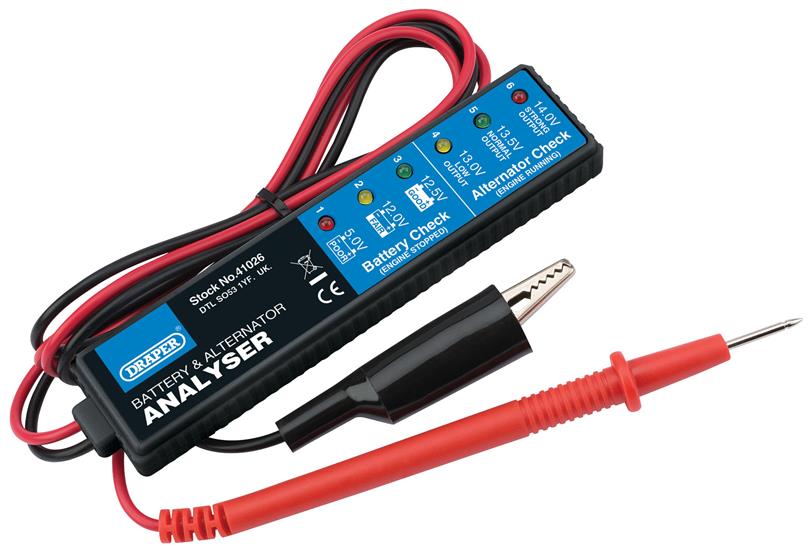 Draper 41026 �-B) - Battery and Alternator Analyser for 12V DC Systems