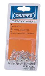 Draper 14013 (Riv/W) - 100 X 2.4mm Rivet Backing Washers