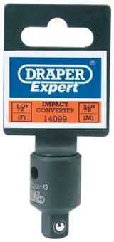 Draper 14099 𨌇) - Draper Expert 1/2" Square Drive Female X 3/8" Square Drive Male Powerdrive Impact Socket Converter