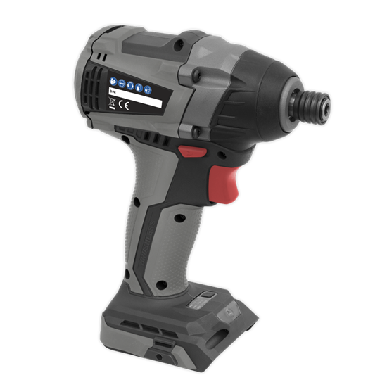 Sealey CP20VIDX - Brushless Impact Driver 20V 1/4" Hex 200Nm - Body Only