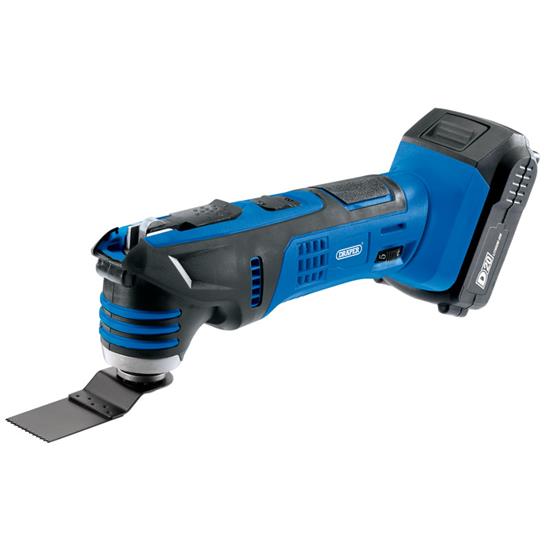 Draper 00595 𨴠OMT3DEGSET) - D20 20V Oscillating Multi Tool with 2Ah Battery and Charger