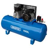 Draper 55304 �/369S) - 150L Stationary Belt-Driven Air Compressor ʂ.2kW)