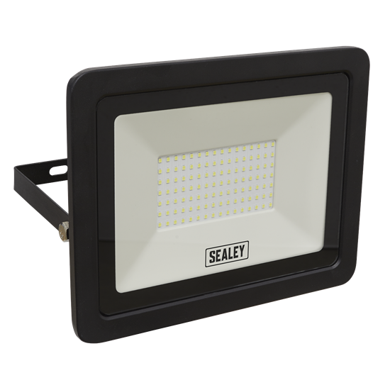 Sealey LED115 - Extra Slim Floodlight with Wall Bracket 100W SMD LED