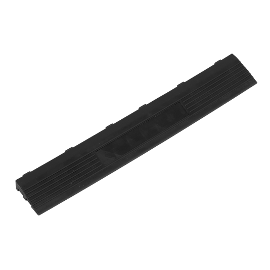 Sealey FT3EBF - Polypropylene Floor Tile Edge 400 x 60mm Black Female - Pack of 6