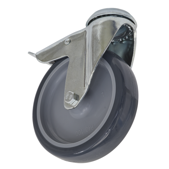 Sealey SCW2100SBL - Castor Wheel Bolt Hole Swivel with Total Lock Ø100mm