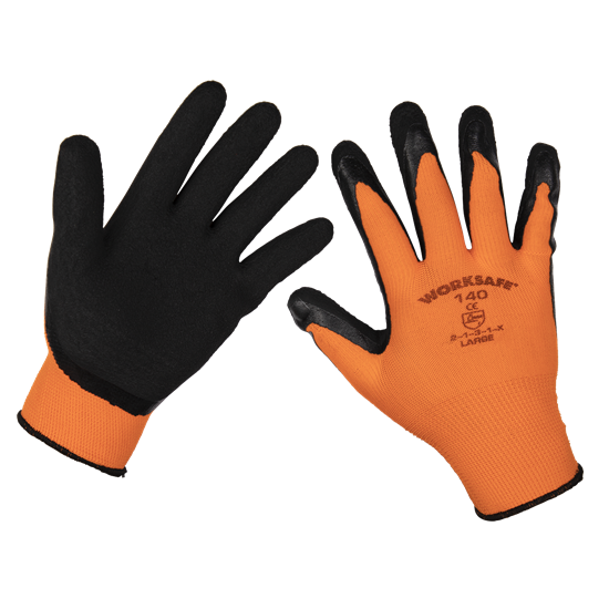 Worksafe 9140L/12 - Foam Latex Gloves (Large) - Pack of 12 Pairs