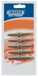 Draper 25847 � Packed) - 5/16" Pcl Double Ended Air Hose Connector Pack Of 5