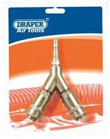 Draper 25855 � Packed) - Pcl Twin Standard Coupling With Two Male Couplings And One Tailpiece Supplied