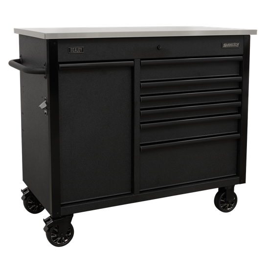 Sealey AP4206BE - Mobile Tool Cabinet 1120mm with Power Tool Charging Drawer