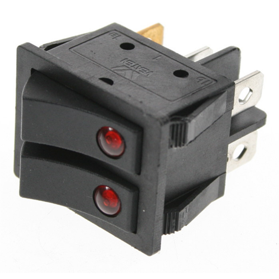 Sealey CD2013TT.32 - Switch, rocker ʍouble, black) illuminated - 16A / 250V