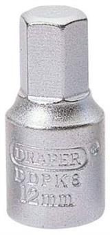 Draper 38326 ⣝pk8) - 12mm Hexagon 3/8" Square Drive Drain Plug Key
