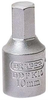 Draper 38328 ⣝pk10) - 10mm Hexagon 3/8" Square Drive Drain Plug Key