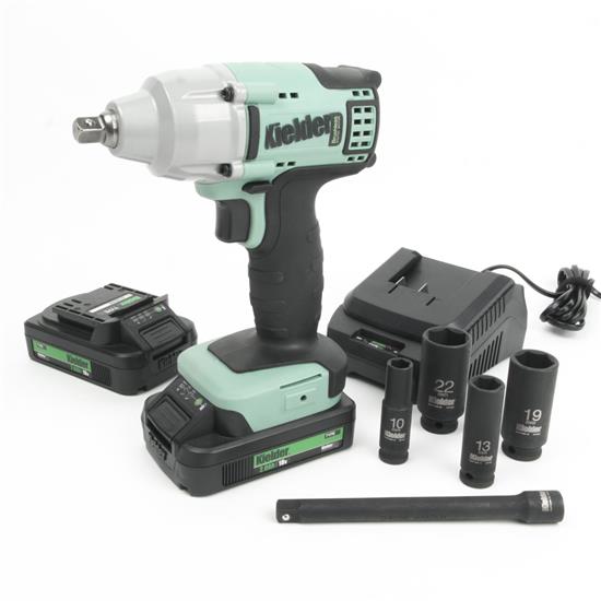 Kielder KWT-002-22 - TYPE18 18V 3/8" IMPACT WRENCH (INCLUDES 4 SOCKETS & EXTENSION)