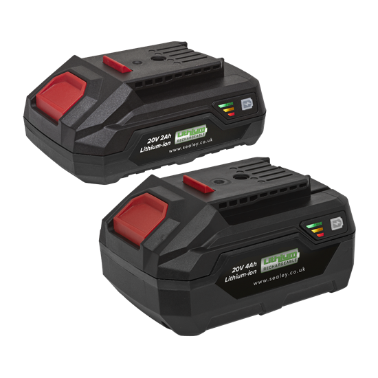 Sealey BK24 - Power Tool Battery Pack 20V 2Ah & 4Ah Kit for SV20 Series