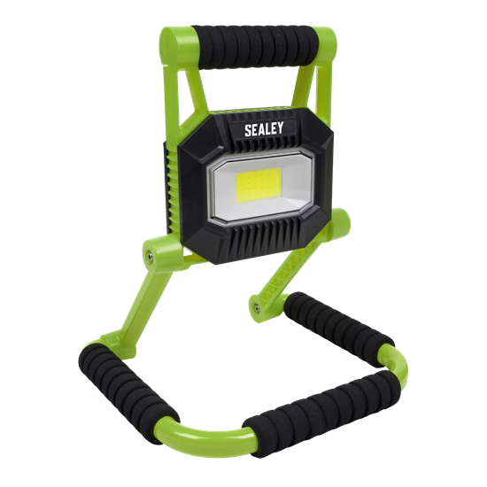 Sealey LEDFL10W - Rechargeable Portable Fold Flat Floodlight 10W COB LED Lithium-ion