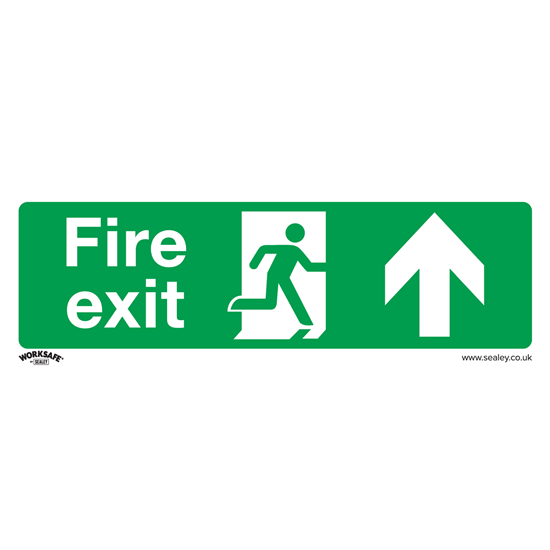 Sealey SS28P1 - Safe Conditions Safety Sign - Fire Exit (Up) - Rigid Plastic