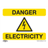 Sealey SS41P1 - Warning Safety Sign - Danger Electricity - Rigid Plastic