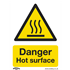 Sealey SS42V10 - Warning Safety Sign - Danger Hot Surface - Self-Adhesive Vinyl - Pack of 10