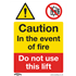 Sealey SS43P1 - Warning Safety Sign - Caution Do Not Use Lift - Rigid Plastic