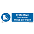 Sealey SS7P10 - Mandatory Safety Sign - Protective Footwear Must Be Worn - Rigid Plastic - Pack of 10