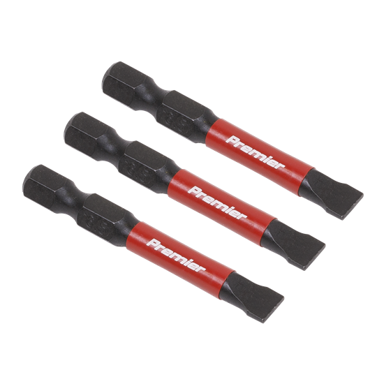 Sealey AK8228 - Slotted 6.5mm Impact Power Tool Bits 50mm - 3pc