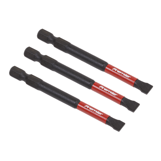 Sealey AK8253 - Slotted 6.5mm Impact Power Tool Bits 75mm - 3pc