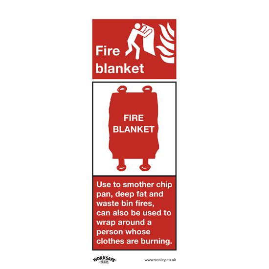 Sealey SS53P1 - Safe Conditions Safety Sign - Fire Blanket - Rigid Plastic