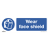Sealey SS55V10 - Mandatory Safety Sign - Wear Face Shield - Self-Adhesive Vinyl - Pack of 10