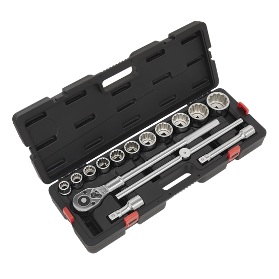 Sealey AK2583 - Socket Set 3/4"Sq Drive 12-point WallDrive® 15pc Metric