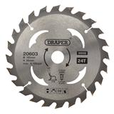 Draper 20603 (SBW1) - TCT Circular Saw Blade for Wood, 165 x 20mm, 24T