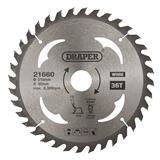 Draper 21660 (SBW8) - TCT Circular Saw Blade for Wood, 210 x 30mm, 36T