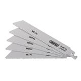 Draper 43460 ʍS922HF) - Bi-metal Reciprocating Saw Blades for Metal, 150mm, 10tpi/11ppi (Pack of 5)