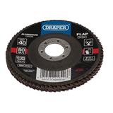 Draper 82356 �) - Aluminium Oxide Flap Disc, 115 x 22.23mm, 40 Grit