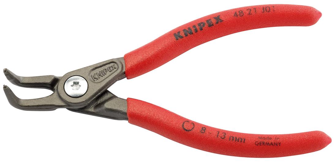 Draper 75082 ⡈ 21 J01) - Knipex 48 21 J01 90° Internal Straight Tip Circlip Pliers, 8 - 13mm Capacity, 130mm