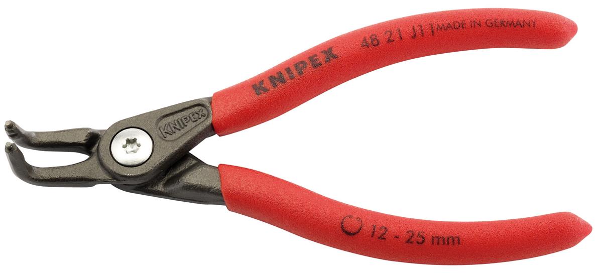 Draper 75083 ⡈ 21 J11) - Knipex 48 21 J11 90° Internal Straight Tip Circlip Pliers, 12 - 25mm Capacity, 130mm