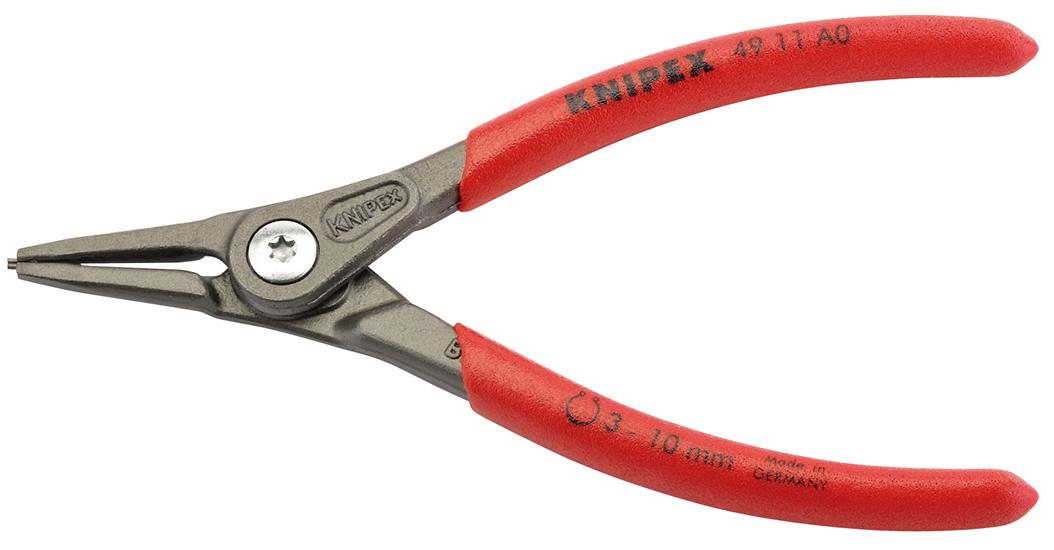 Draper 75088 ⡉ 11 A0) - Knipex 49 11 A0 140mm External Straight Tip Circlip Pliers, 3 - 10mm Capacity