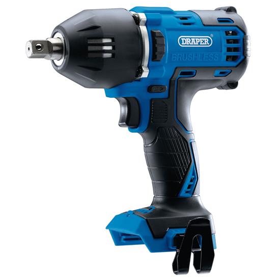 Draper 99250 𨴠IW400/2) - D20 20V Brushless Mid-Torque Impact Wrench, 1/2" Sq. Dr., 400Nm (Sold Bare)