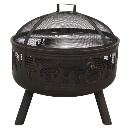 Dellonda DG117 - Dellonda Deluxe Firepit Fireplace Outdoor Patio Heater, Cooking Grill & Poker