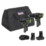 Sealey CP108VCOMBO3 - 2 x 10.8V SV10.8 Series Combi Drill & Impact Driver Kit