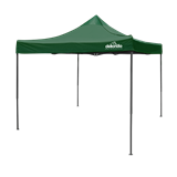Dellonda DG132 - Dellonda Premium 3 x 3m Pop-Up Gazebo, PVC Coated, Water Resistant Fabric, Supplied with Carry Bag, Rope, Stakes & Weight Bags - Dark Green Canopy